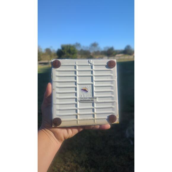 Hand Painted Art Tile Gold Bird Coaster Watercolor Effect Nature Colorado - Picture 4 of 7